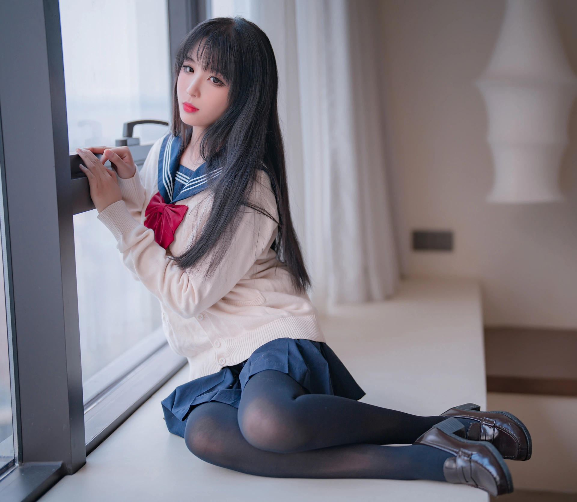 轩萧学姐 - NO.42 JK厚裤袜 2